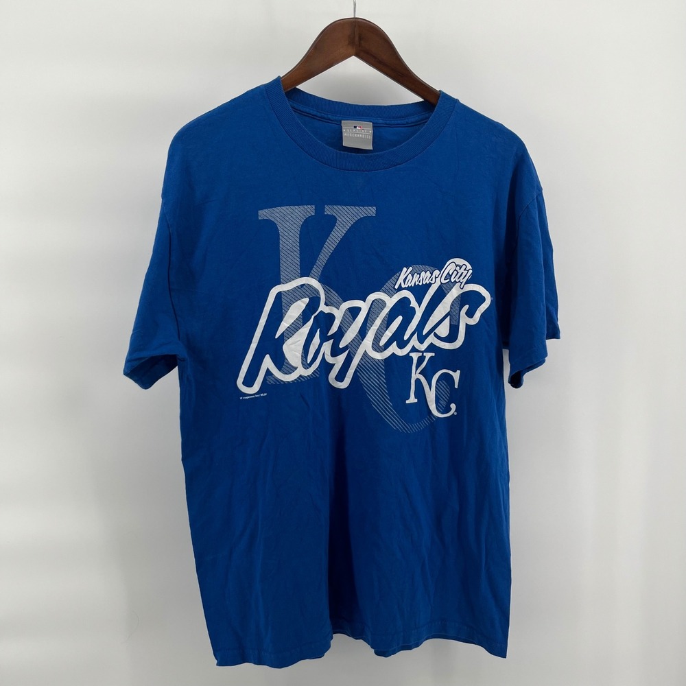 MLB Genuine Merchandise Kansas City Royals T Shirt Blue Mens Large Graphic Tee